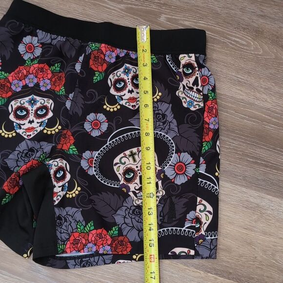 Tachuntfish THF Athletic Shorts Dia De Los Muertos Skull Pattern Men’s M - Picture 7 of 10